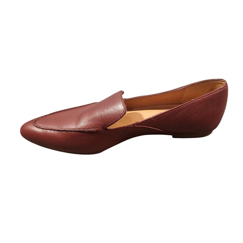 Madewell Shoes Womens Size 7.5 Brown Leather Almond Toe Loafer Flats Comfort